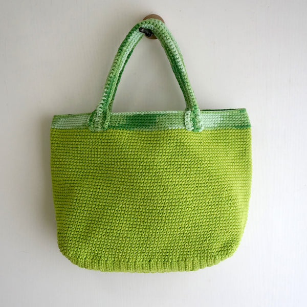 handmade Crochet bag-Green Tote bag