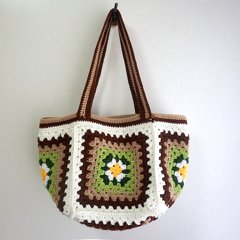 handmade Crochet bag-granny square handbag