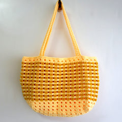handmade Crochet bag-Ginger Waffle bag