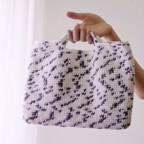 Crochet handbag-cream office bag