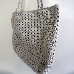 handmade Crochet bag-waffle bag