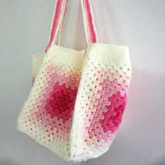 handmade Crochet bag-Pink cookie bag