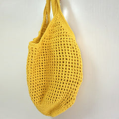handmade Crochet bag-Yellow&Ginger Shoulder bag