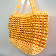 handmade Crochet bag-Ginger Waffle bag