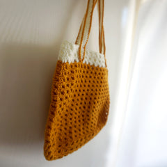 handmade Crochet bag-waffle bag