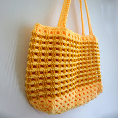 handmade Crochet bag-Ginger Waffle bag