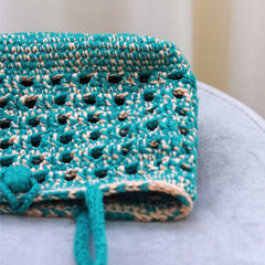 handmade Crochet handbag-waffle bag