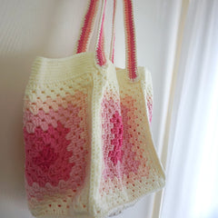 handmade Crochet bag-Pink cookie bag