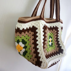 handmade Crochet bag-granny square handbag