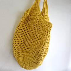 handmade Crochet bag-Yellow&Ginger Shoulder bag