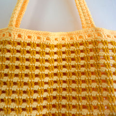 handmade Crochet bag-Ginger Waffle bag