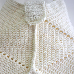 handmade Crochet bag-Cream bucket bag