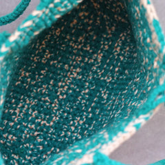 handmade Crochet handbag-waffle bag