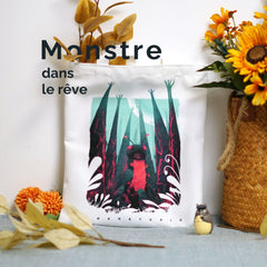 DIY Line art to colour&AR Animation-Canvas Tote Bag-Caterpillar