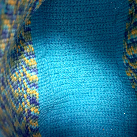 handmade Crochet bag-Bleu Tote bag