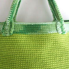 handmade Crochet bag-Green Tote bag