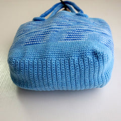 handmade Crochet bag-SKY Bleu Tote bag