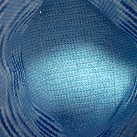 handmade Crochet bag-SKY Bleu Tote bag